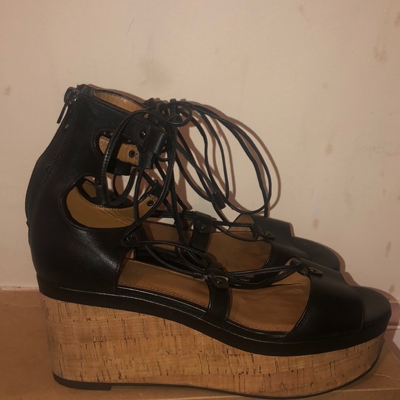 Coach lace up wedged sandals - Picture 2 of 8